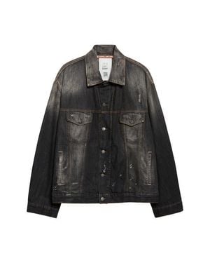 Acne Studios Robert Trafalgar Distressed Denim Jacket - Black