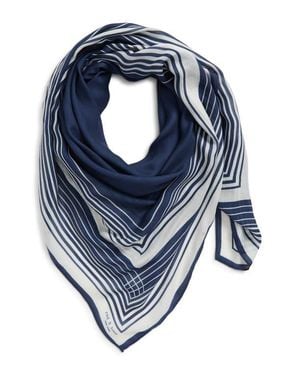 Rag & Bone Lina Striped Modal Scarf - Blue
