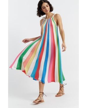 Chinti & Parker Cotton Swing Dress - White