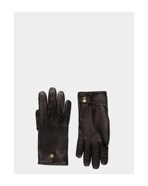 Bally Gloves With A Crest Logo - Black