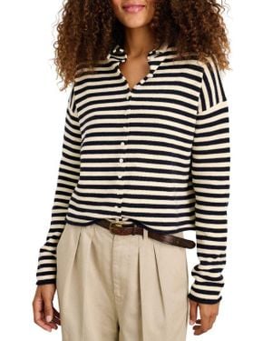 Alex Mill Taylor Stripe Cotton & Cashmere Cardigan - Black