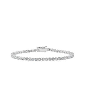 Crislu Round Cubic Zirconia Bracelet - White