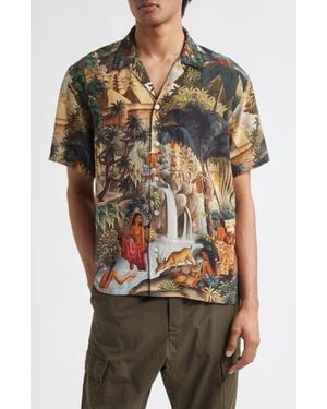 Endless Joy Champuhan Silk Satin Button-Up Shirt - Multicolor