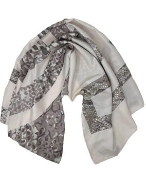 Cole Haan Snakeskin Print Square Scarf - Gray