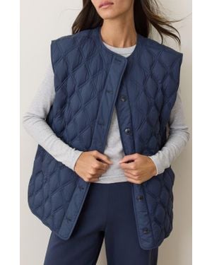 Marine Layer Marina Quilted Vest - Blue