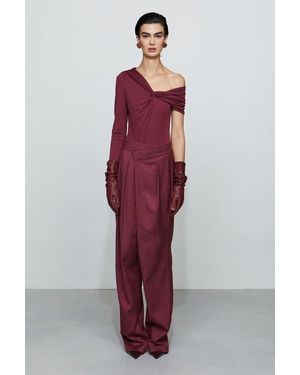 Et Ochs Leon Asymmetric Pant - Red