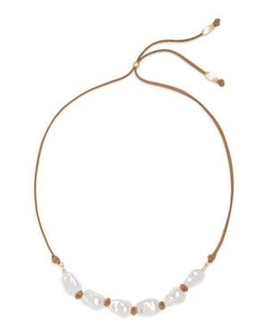 Ramy Brook Luna Suede Necklace - Metallic