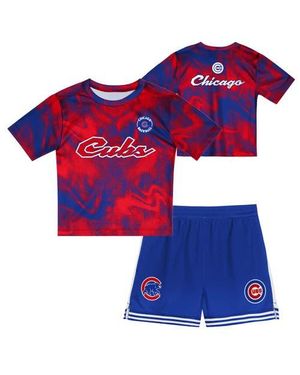 Outerstuff Toddler/Royal Chicago Cubs Pinch Hitter Infielder T-Shirt & Shorts Set - Blue