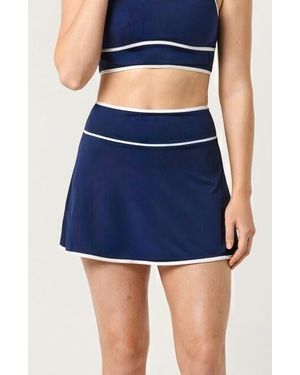Calypsa Short Swim Skirt Two-Toned Collection - Blue