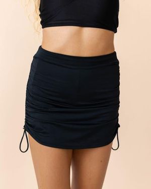 Nanis Ruched Swim Skirt - Black