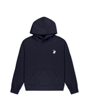 Alix Heartly Ghost Relaxed Midweight Fleece Pullover Hoodie - Blue
