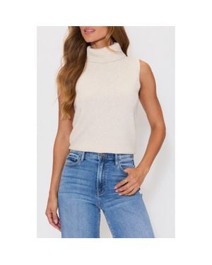 Vici Collection Luna Sleeveless Turtleneck Sweater - Blue