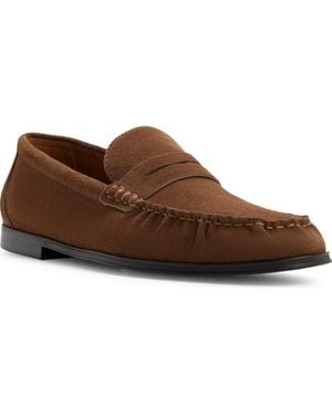 ALDO Mikah Leather Penny Loafer - Brown