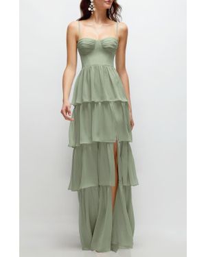 The Dessy Group Bustier Evening Gown - Green