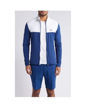 J.Lindeberg Banks Zip-Up Performance Jacket - Blue