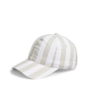 Echo Cassis Stripe Cotton Baseball Cap - White