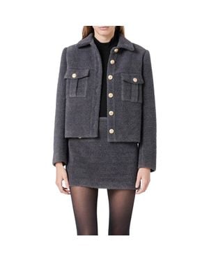 Endless Rose Brushed Jacket - Gray