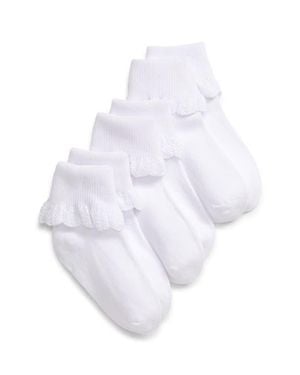Nordstrom Kids' Scallop 3-Pack Socks - White