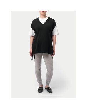 GOBI Mongolian Cashmere Over Bump Maternity Cashmere Knit Pants - Black