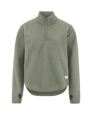 C.r.a.f.t Join High Pile Fleece Half Zip Pullover - Green