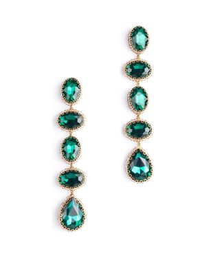 Deepa Gurnani Tyra Drop Earrings - Green