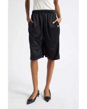 Courreges Sport Back Panel Shorts - Black