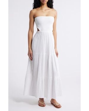 Rip Curl Premium Surf Strapless Cutout Maxi Dress - White