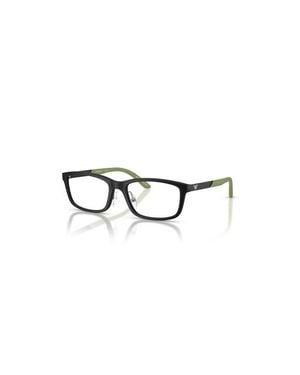 Emporio Armani 49Mm Rectangle Optical Glasses - Black