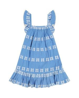 MER ST BARTH Mini Eva Girls Dress - Blue