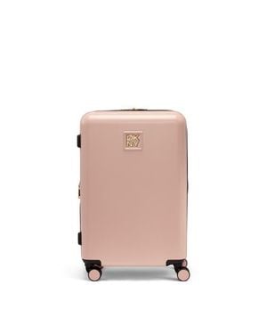 DKNY Expandable Hardshell 25 Lightweight Checked Suitcase With Spinner Wheels - Pink