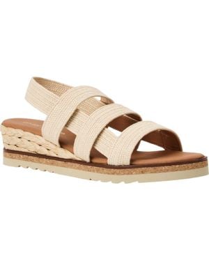 Andre Assous Noma Woven Wedge Sandal - Brown