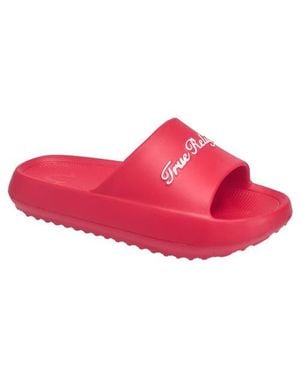 TRUE RELIGION Foxy Logo Slide - Red