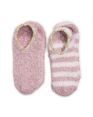 Muk Luks Cozie Assorted 2-Pack Footie Socks - Pink