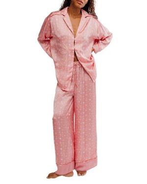 Free People Dreamy Days Print Pajamas - Pink