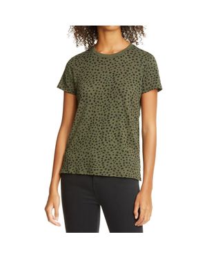 ATM Schoolboy Cheetah Print Slub Cotton Tee - Green