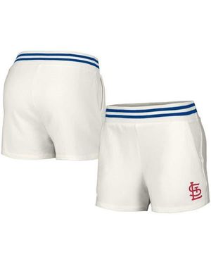 Lusso St. Louis Cardinals Maeg Tri-Blend Pocket Shorts - White