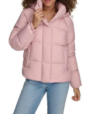 Levi's Hooded Quilted Puffer Jacket - Red
