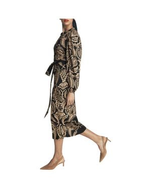 Boden Eli Belted Midi Dress - Multicolor