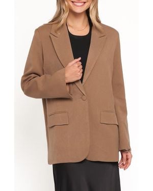 Petal & Pup Tove Tie Back Blazer - Brown