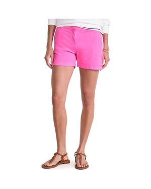 Vineyard Vines Herringbone Stretch Cotton Shorts - Pink
