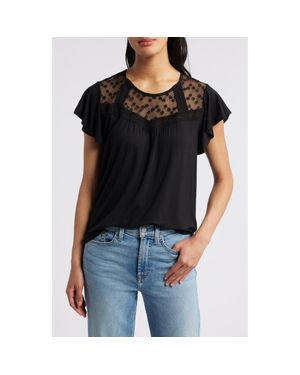 Loveappella Yoke Swing Top - Black