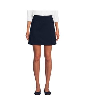 Lands' End Ponte A Line Skort Above The Knee - Blue