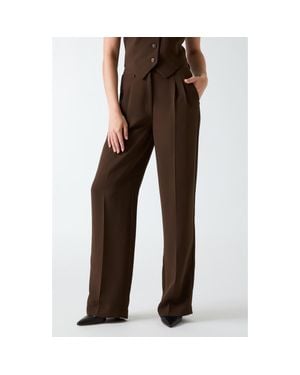 Guess Theoline Perfect Pleated Pants - Brown