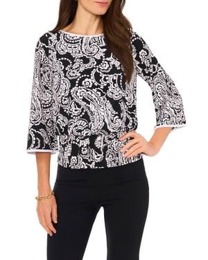 Chaus Paisley Print Blouse - Black