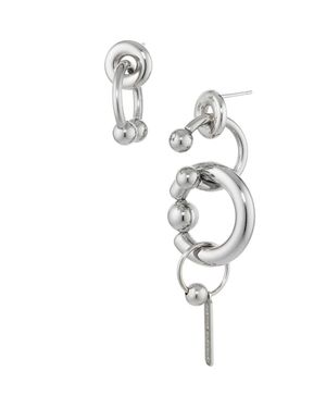 Justine Clenquet Dolly Mismatched Drop Earrings - Metallic