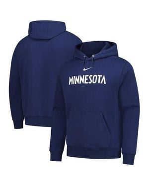Nike Minnesota Timberwolves Sportswear Essential Wordmark Club Hoodie - Blue