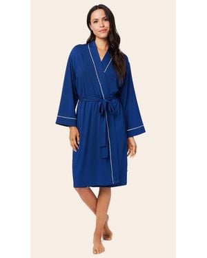 The Cat's Pajamas Pima Knit Robe - Blue