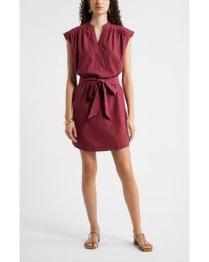 Nordstrom Sleeveless Belted Minidress - Red
