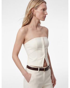 Koton Fitted Strapless Top - White