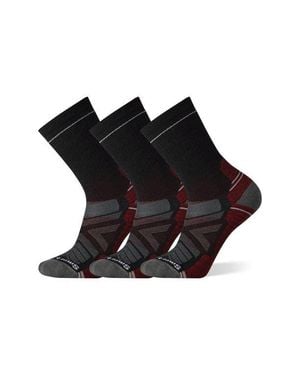 Smartwool 3-Pack Hike Light Cushion Crew Socks - Black